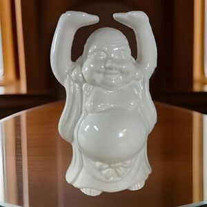 Happy Buddha Cocktail Drink Mug Ceramic Cup Benihana Tiki Bar Decor Raised Hands